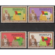 Guinée-Bissau 1973 1974 Mi. 345-348 Republic History Flags Politics Map Drapeau