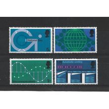 GB.Post Office Technology Telecommunications set of 4.Mounted Mint.Jul25b