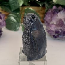 A Wolf Original Carved Resin Baby Penguin Sculpture Figurine Canada Signed 2.5"