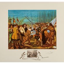 Salvador Dali (1904-1989). Velasquez Le reddition de Brenda, from Changes in Gre