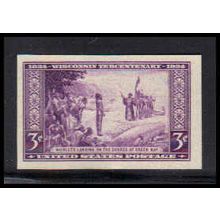755 3c Wisconsin Very Fine MNH Z1801