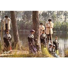 Brassempouy Bastennes Gaujacq French Stilts Fashion Folklore Costume Postcard
