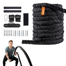 Battle Rope 1.5" 30Ft Gym Workout Strength Training Exercise Fitness Rope