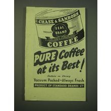 1942 Chase & Sanborn Coffee Ad - Pure coffee at its best