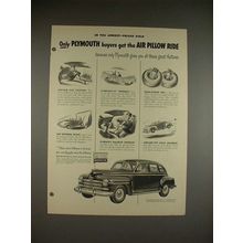 1948 Plymouth Car Ad - Buyers Get Air Pillow Ride!