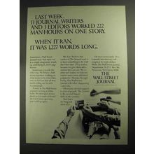 1968 The Wall Street Journal Ad - 13 Workers One Story