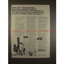 1969 Konica Autoreflex-T Camera Ad - View Focus Shoot!
