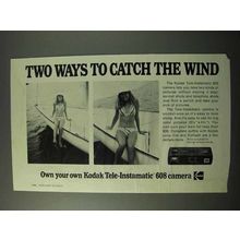 1977 Kodak Tele-Instamatic 608 Camera Ad - Catch Wind