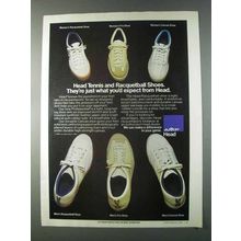1980 AMF Head Shoes Ad - Raquetball, Pro, Canvas