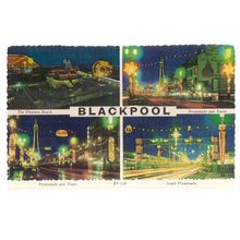 BLACKPOOL, LANCASHIRE. MULTIVIEW.. used vintage postcard 1976 pm Bamforth =