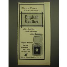 1958 English Leather All-purpose Men's Lotion Ad - Cheers, Chaps