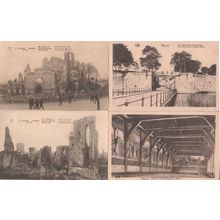 Ypres The Ramparts Cloth Halls 4x Bomb WW1 Damage Postcard s