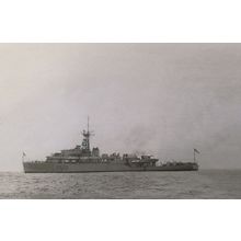 HMS Burghead Bay Ship at Tristan Da Cunha RPC Kodak Postcard