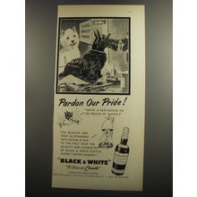 1952 Black & White Scotch Ad - Pardon our pride!