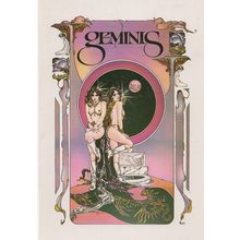 Gemini Stunning Sexy Risque Zodiac Painting Italian Postcard