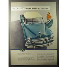 1953 Chrysler car Ad - And look The power of leadership is yours in a Chrysler