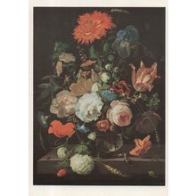 Flowerpiece By Abraham Mignon Painting Postcard