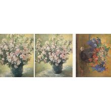 Gauguin Monet A Vase Of Flowers 3x Painting Postcard s