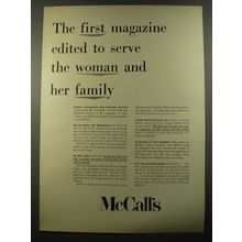 1954 McCall's Magazine Ad - first magazine edited to serve the woman and family