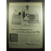 1957 Magnavox Ad - Super Magnasonic, Magnasonic 310 and Cosmopolitan Television
