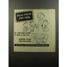 1956 The National Foundation for Infantile Paralysis Advertisement
