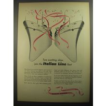 1956 Italian Line Cruise Ad - Two exciting ships join the Italian Line Fleet