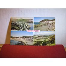 multiview, Aberystwyth, Wales used vintage postcard Ceredigion 1965 pm =