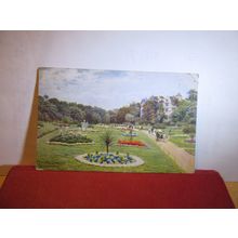CENTRAL GARDENS, BOURNEMOUTH by A R Quinton used antique postcard 1916 pm =