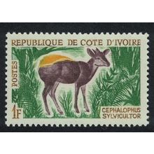 Ivory Coast Yellow-backed duiker Antelope 1f 1964 MNH SG#227 MI#259 Sc#201