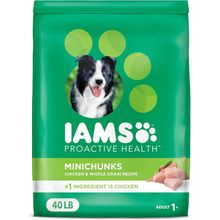 IAMS Proactive Health Minichunks Adult Dry Dog Food with Real Chicken, 40 Lb. Ba