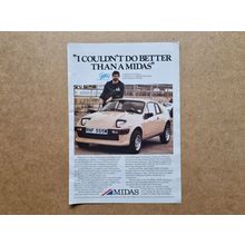 1980s Gordon Murray Midas Advert, Original Print Page, 1983 Vintage