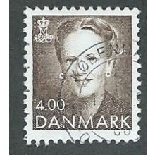 DEN 1990 4.00KR 'QUEEN MARGRETHE II' FINE USED (EBID43-023)