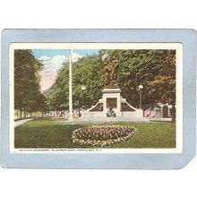 Rhode Island Pawtucket Postcard Soldier's Monument Wilkinson Park~1019
