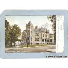 CT Middletown Postcard High School Street Scene Undivided Back ct_box3~1413