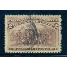 Used 231b 2c Landing of Columbus Very Fine T1356