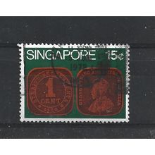Singapore.SG171 15c One-cent coin of George V.Fine Used.Jun25