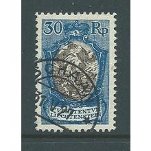 liechtenstein stamps sg66 sg 66 vfu 30rp 1921