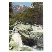 VIZZAVONA, FOREST WATERFALL used postcard 1972 postmark #