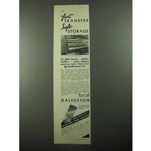 1931 Port of Galveston Texas Ad - Fast Transfer
