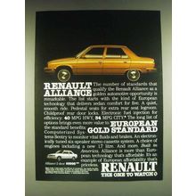 1985 Renault Alliance Car Ad - European Gold Standard