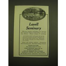 1924 Lasell Seminary Ad - Canoeing