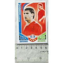 2010 Topps Match Attax World Cup Trading Card - Serbia, Branislav Ivanovic