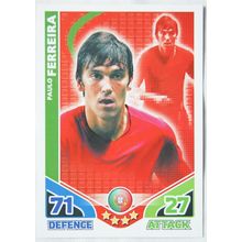 2010 Topps Match Attax World Cup Trading Card - Portugal, Paulo Ferreira