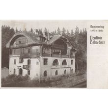 Pension Belvedere Semmering Austria Rare Postcard