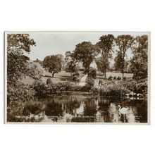 The Lake, Peoples Gardens, Phoenix Park, Dublin, Ireland, RP Postcard.