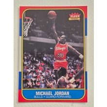 MICHAEL JORDAN 1986 FLEER ROOKIE RC BASKETBALL CARD #57 CHICAGO BULLS NBA GOAT