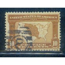 Used 327 10c Map of Louisiana Purchase Just Clears C2738