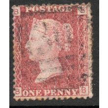 Sg43 1d red plate 148 fine used " B B " (REDS)