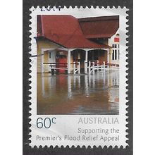 AUS 2011 60c 'PREMIERS FLOOD APPEAL - (LINE PERF EX M/S) FINE USED (EBID80-639)