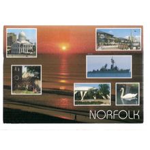 NORFOLK, VIRGINIA, multiview .used postcard 2007 postmark =